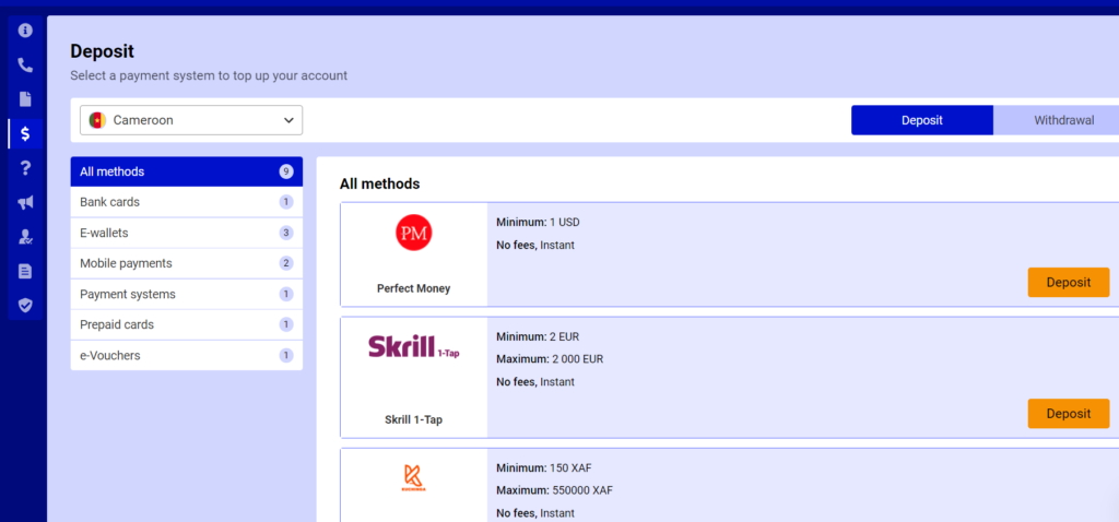 Carrying out transactions at PariPesa Carrying out transactions at PariPesa
