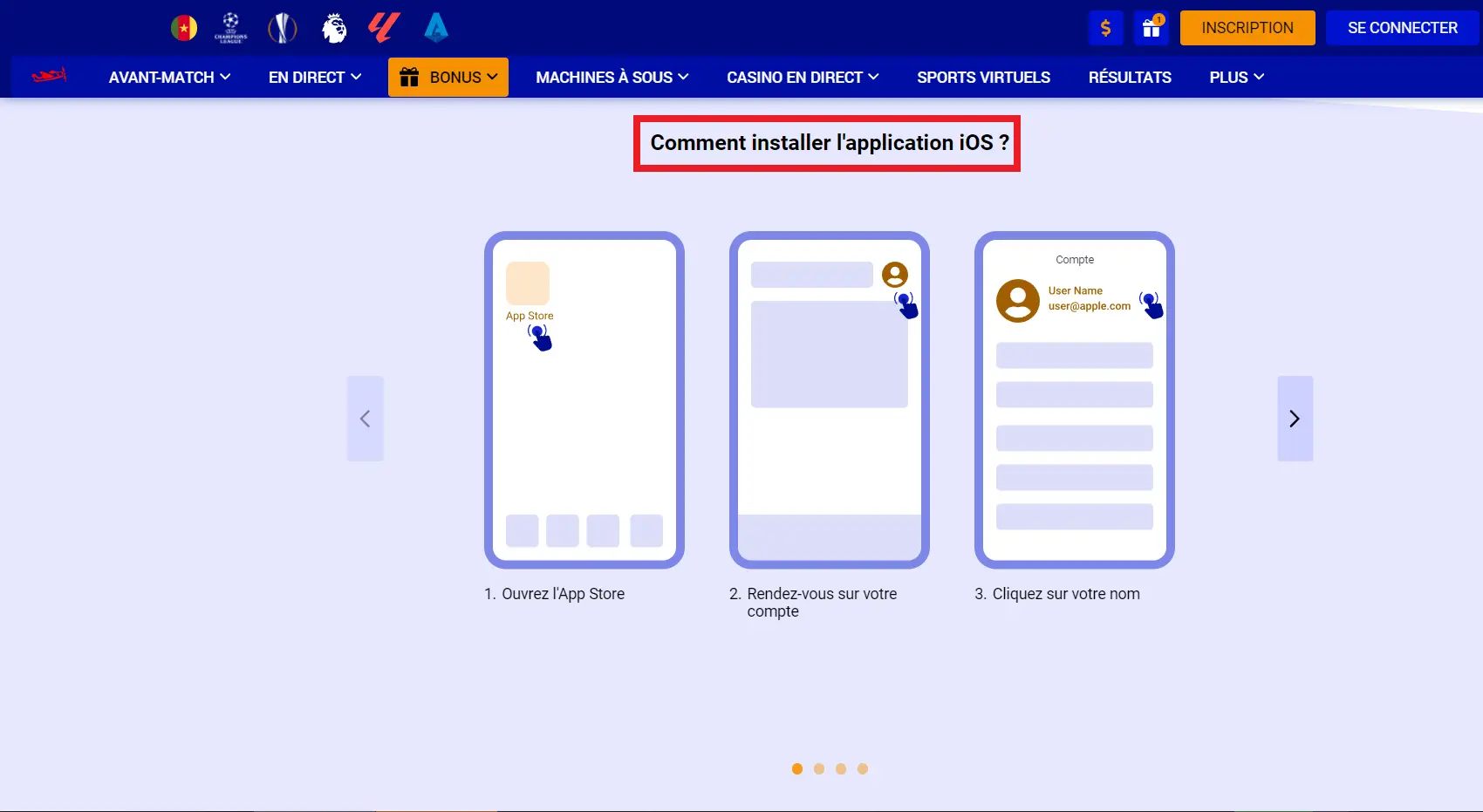 Télécharger et installer PariPesa iOS Télécharger et installer PariPesa iOS